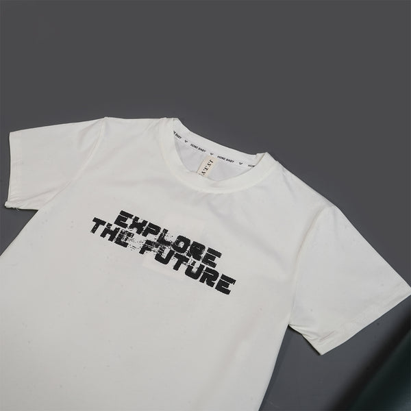 Boys Graphic White T-Shirt