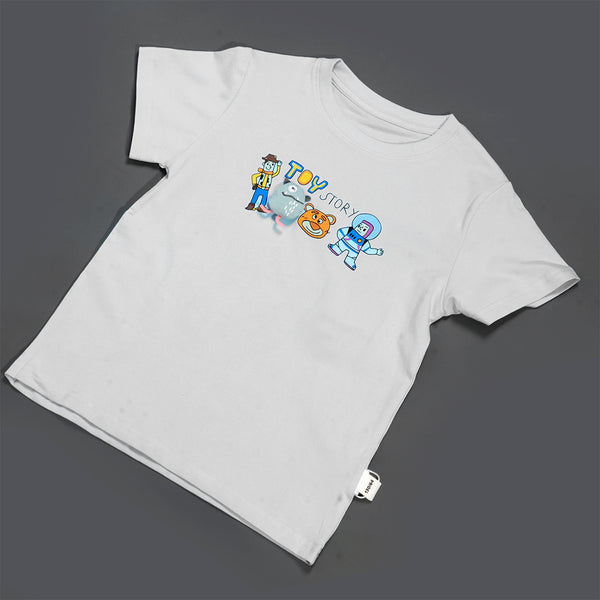 Boys White Graphic T-Shirt