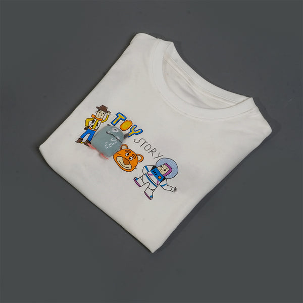 Boys White Graphic T-Shirt