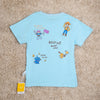 Boys Sky Blue Graphic T-Shirt