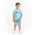 Boys Sky Blue Graphic T-Shirt