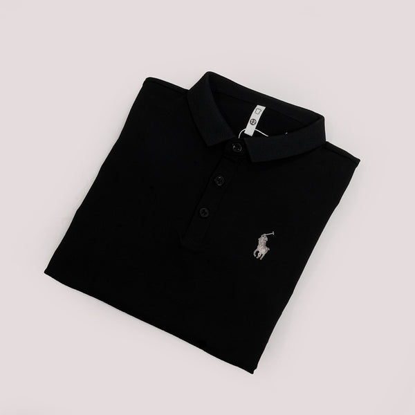 Boys Black Polo T-Shirt