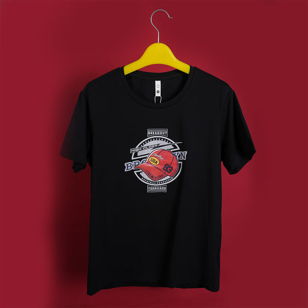 Boys Black Graphic T-Shirt