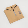 Boys Beige Polo T-Shirt