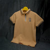 Boys Beige Polo T-Shirt