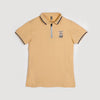 Boys Beige Polo T-Shirt