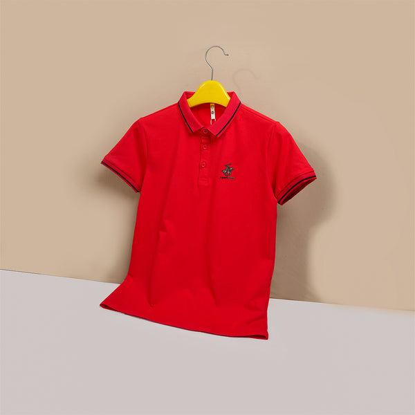Boys Red Polo T-Shirt