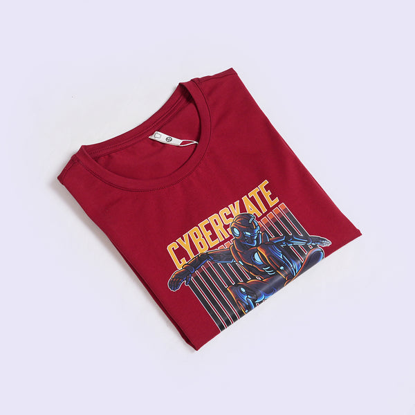 Boys Red Graphic T-Shirt