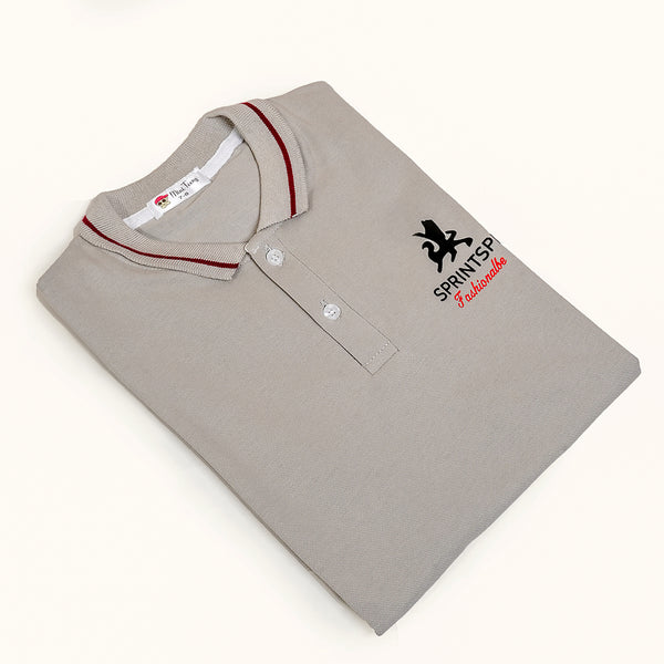 Boys Grey Polo T-Shirt