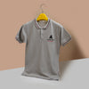 Boys Grey Polo T-Shirt