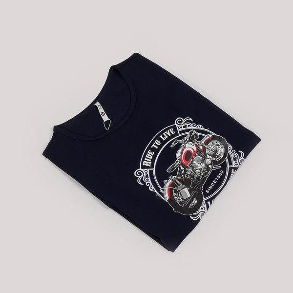 Boys Black Graphic T-Shirt