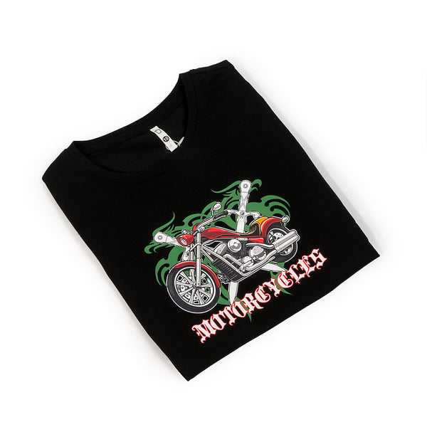 Boys Black Graphic T-Shirt