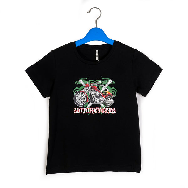 Boys Black Graphic T-Shirt